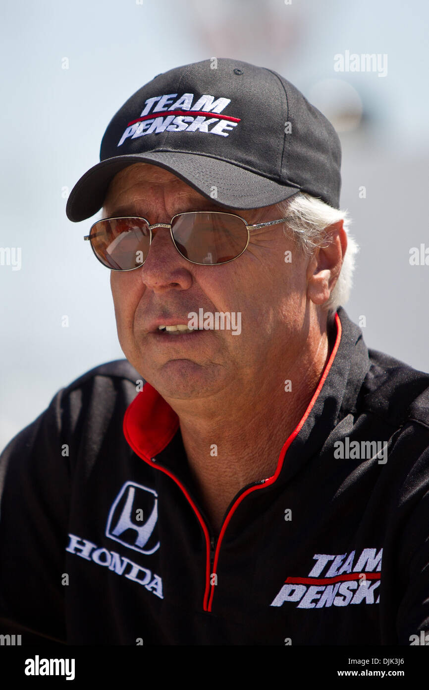 Aug. 27, 2010 - Joliet, Illinois, United States of America - Race legend  Rick Mears on pit lane during the Friday practice session of the IZOD IndyCar Peak Antifreeze & Motor Oil Indy 300 at Chicagoland Speedway in Joliet, IL. (Credit Image: © Geoffrey Siehr/Southcreek Global/ZUMApress.com) Stock Photo