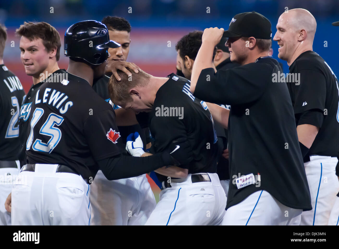 May 15, 2016: Toronto Blue Jays first baseman Justin Smoak #14 during an  MLB game between the Toronto Blue Jays and the Texas Rangers at Globe Life  Park in Arlington, TX Texas