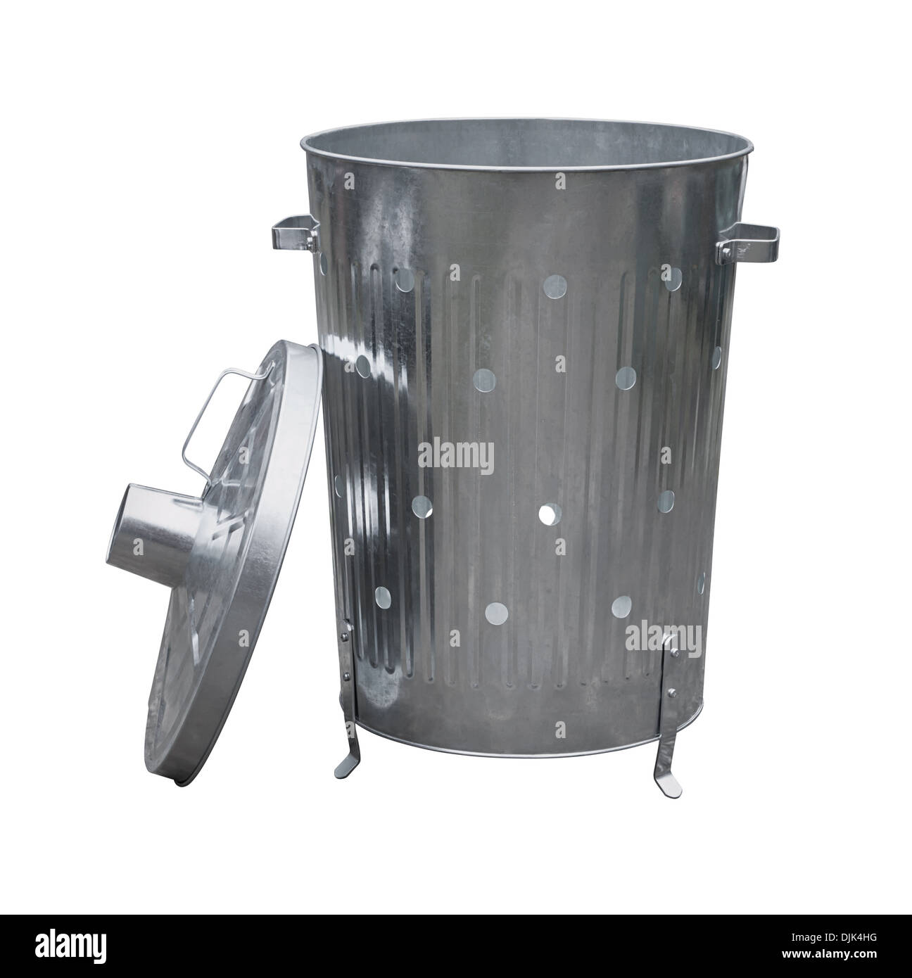 Garden barrel bin isolated against a white background Stock Photo