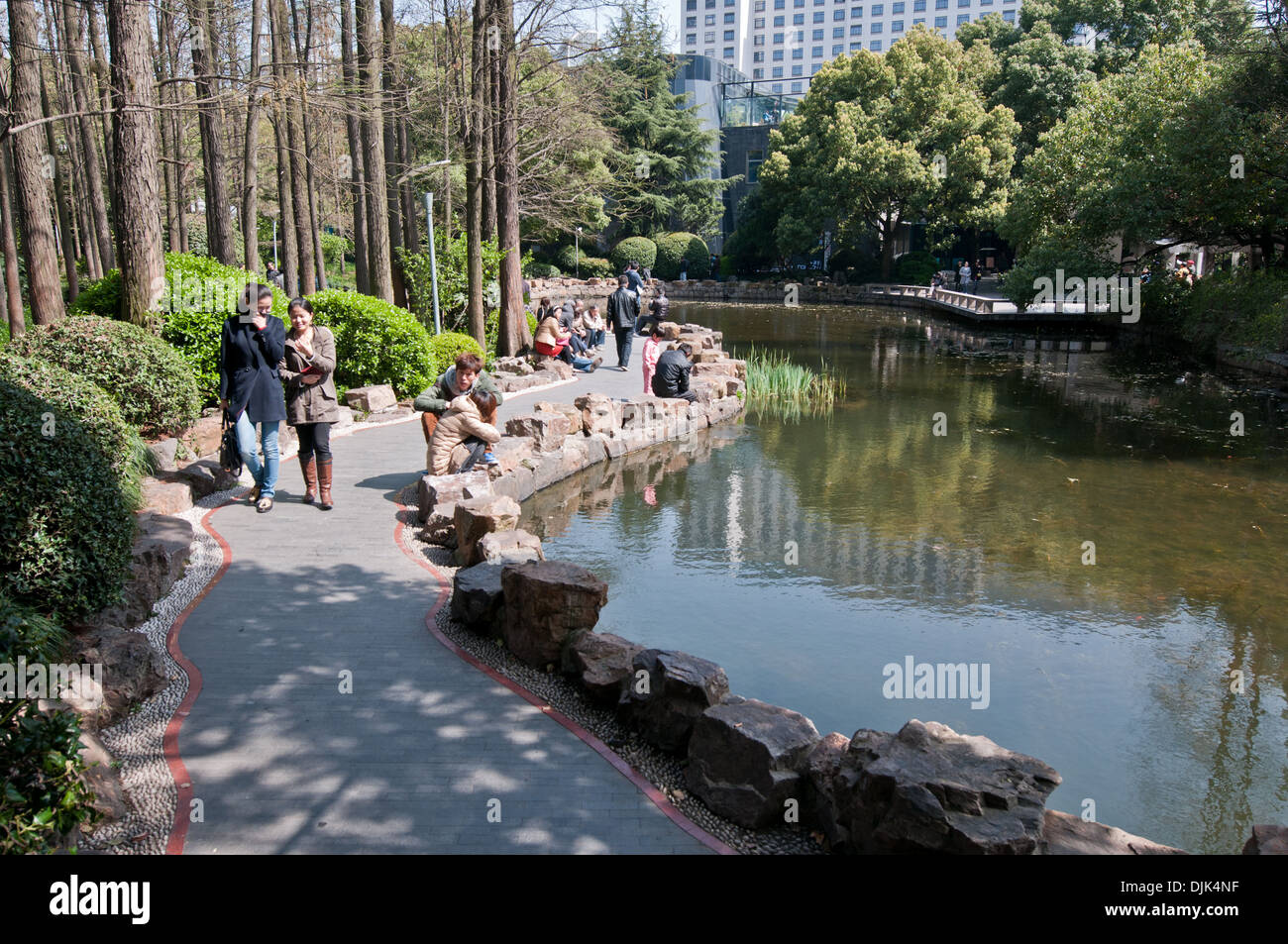 People's Park in Huangpu District of central Shanghai, China Stock Photo