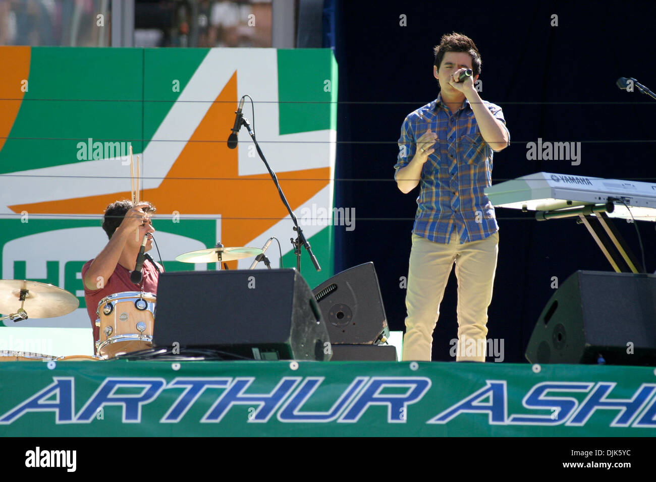 Aug. 29, 2010 - Queens, New York, United States of America - 28 August 2010: Singer David Archuleta at the Arthur Ashe Kid's Day 2010 US Open at the USTA Billie Jean King National Tennis Center Queens, New York (Credit Image: © Aaron Gilbert/Southcreek Global/ZUMApress.com) Stock Photo