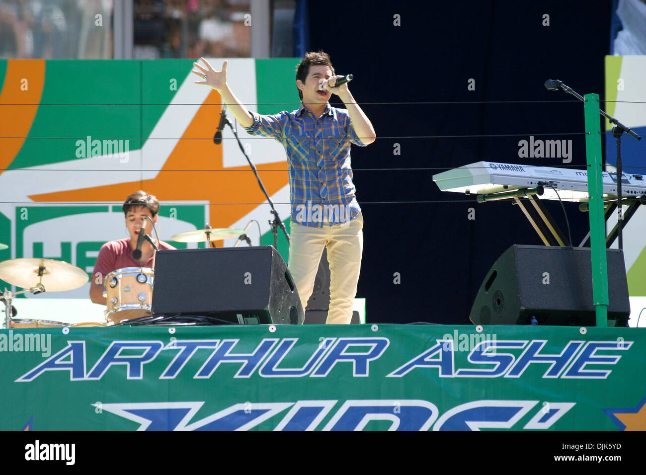 Aug. 29, 2010 - Queens, New York, United States of America - 28 August 2010: Singer David Archuleta at the Arthur Ashe Kid's Day 2010 US Open at the USTA Billie Jean King National Tennis Center Queens, New York (Credit Image: © Aaron Gilbert/Southcreek Global/ZUMApress.com) Stock Photo