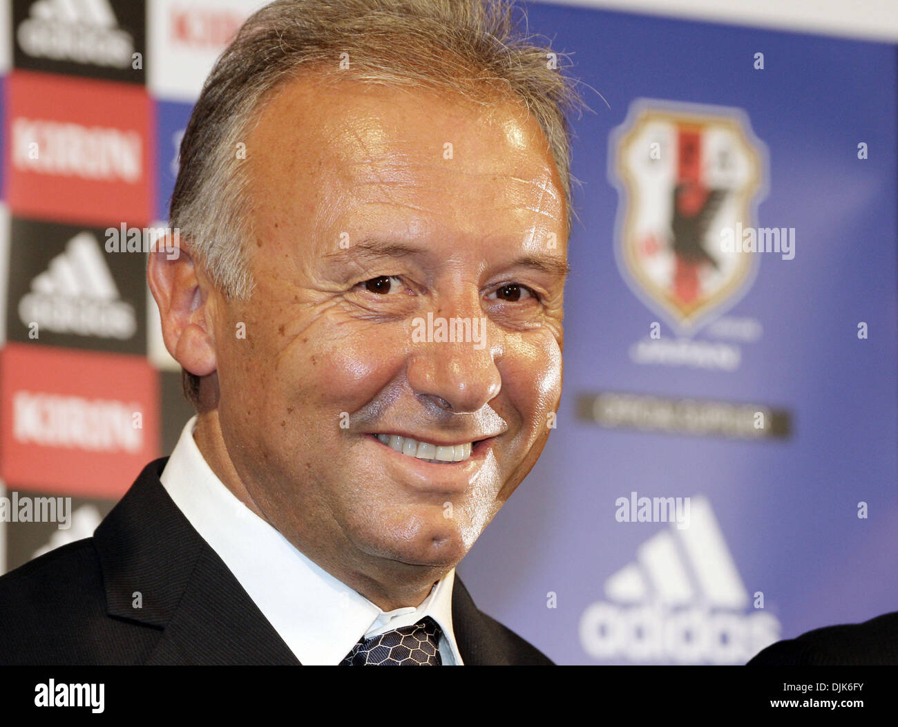 Aug 31, 2010 - Tokyo, Japan - Former AC Milan coach ALBERTO ZACCHERONI attends a press conference announcing of his appointment as Japan's national football coach in Tokyo, Japan. Zaccheroni is to coach the national team to prepare for the next World Cup.  (Credit Image: © Junko Kimura/Jana/ZUMApress.com) Stock Photo