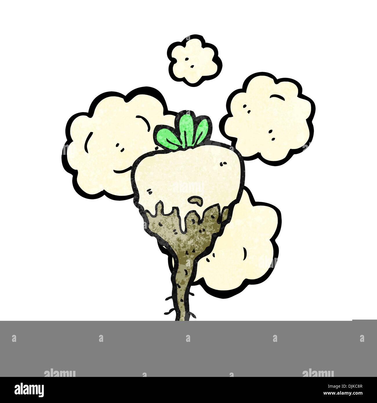 Retro cartoon with texture. Isolated on White. Stock Vector