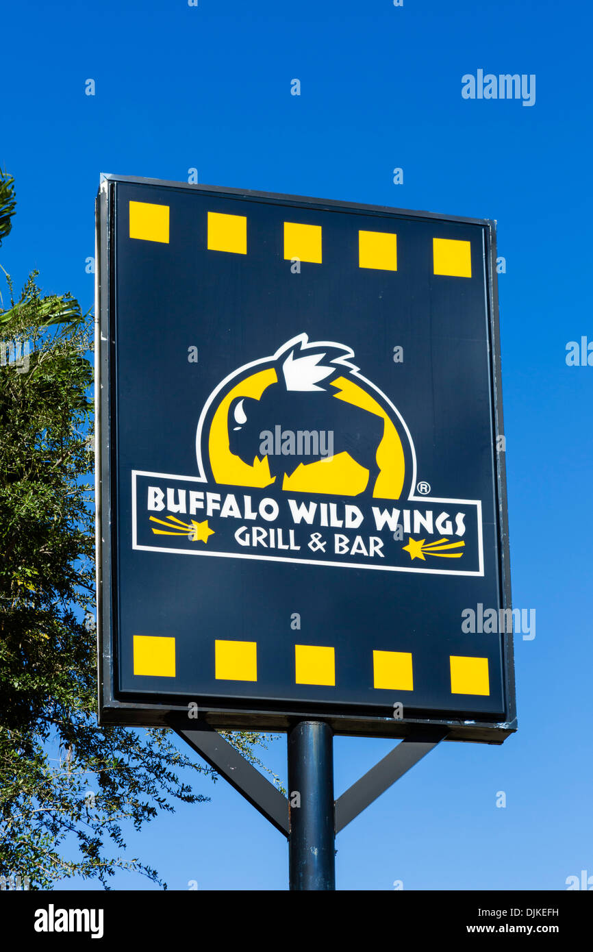 Buffalo Wild Wings Bar and Grill, International Drive, Orlando, Central Florida, USA Stock Photo