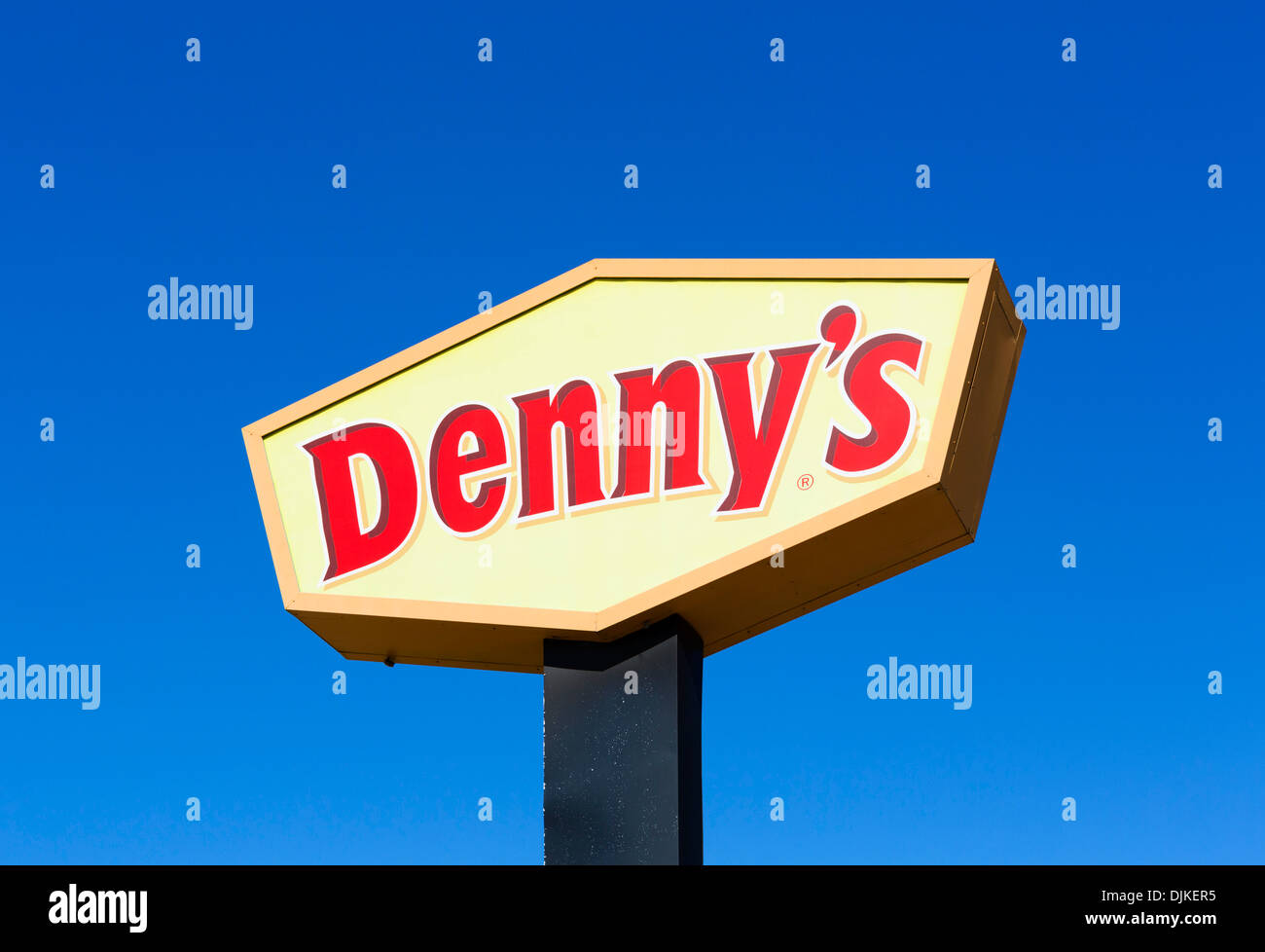 Denny s logo on wall editorial stock photo. Image of stone - 217528143