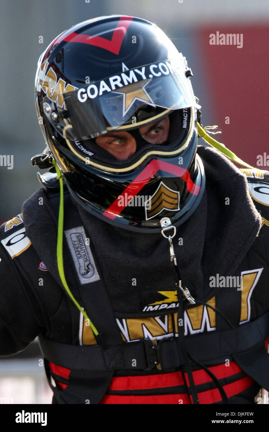 Sep. 05, 2010 - Indianapolis, Indiana, United States of America - 05 September 2010: Tony Schumacher prepares to climb into his dragster.The Mac Tools U.S. Nationals were held at O'Reilly Raceway Park in Indianapolis, Indiana. (Credit Image: © Alan Ashley/Southcreek Global/ZUMApress.com) Stock Photo