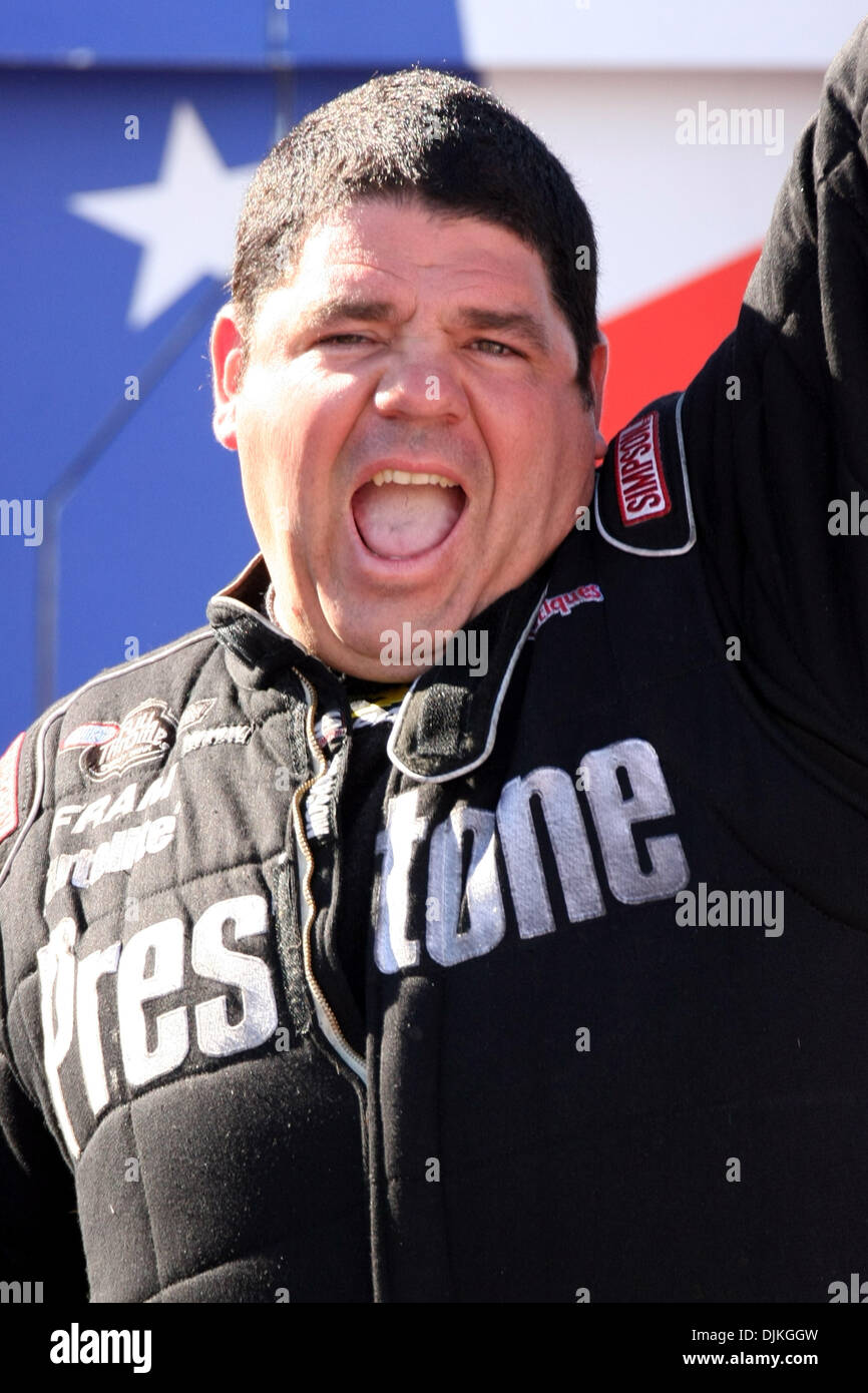 Sept. 6, 2010 - Indianapolis, Indiana, United States of America - 06 September 2010:Terry Haddock waves to the crowd during driver introductions. The Mac Tools U.S. Nationals were held at O'Reilly Raceway Park in Indianapolis, Indiana. (Credit Image: © Alan Ashley/Southcreek Global/ZUMApress.com) Stock Photo