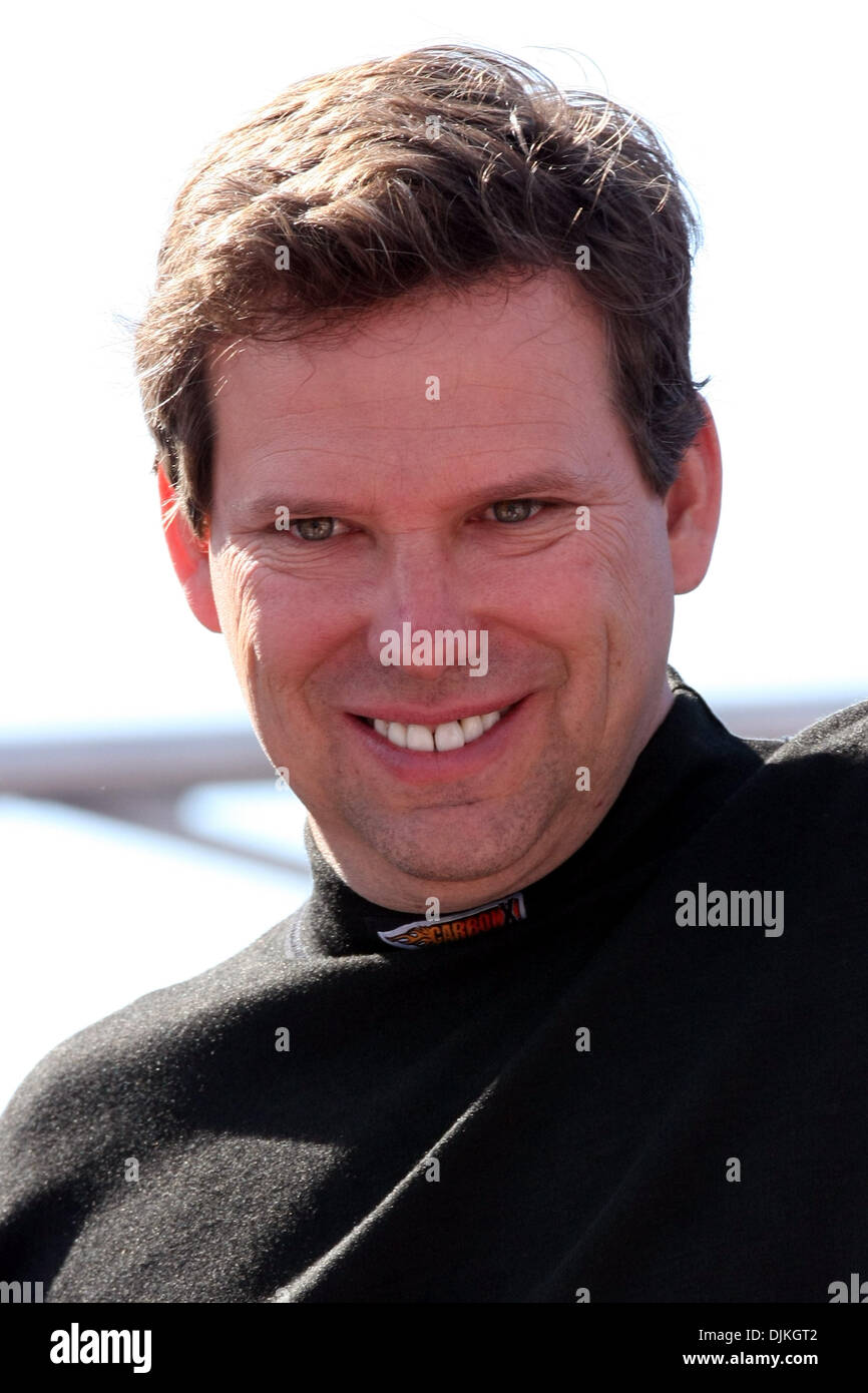 Sept. 6, 2010 - Indianapolis, Indiana, United States of America - 06 September2010: Del Worsham smiles during driver introductions. The U.S. Nationals were held at O'Reilly Raceway Park in Indianapolis, Indiana. (Credit Image: © Alan Ashley/Southcreek Global/ZUMApress.com) Stock Photo