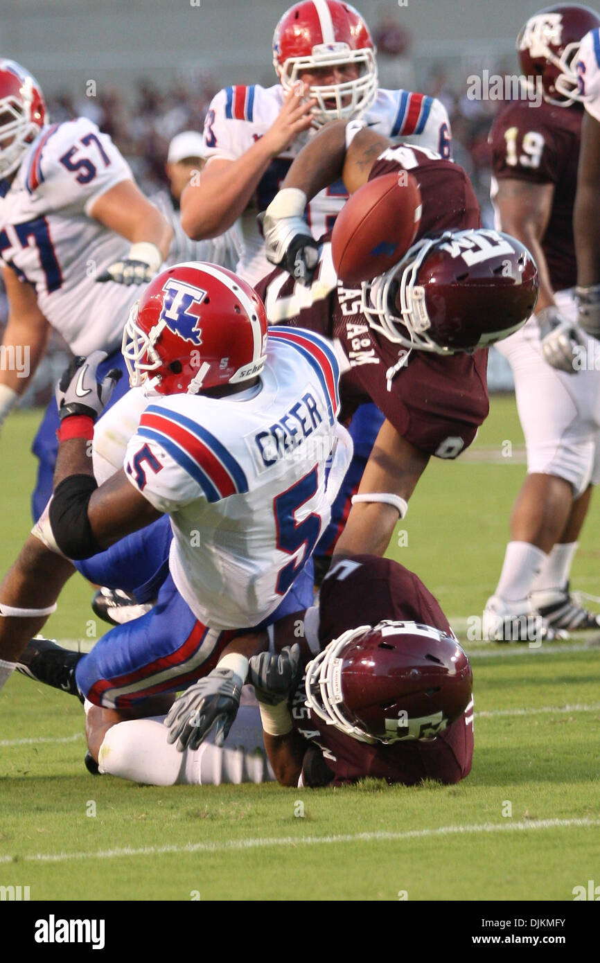 Sept 11, 2010 Texas A&M Aggies running back Jay Tolliver (34) strips
