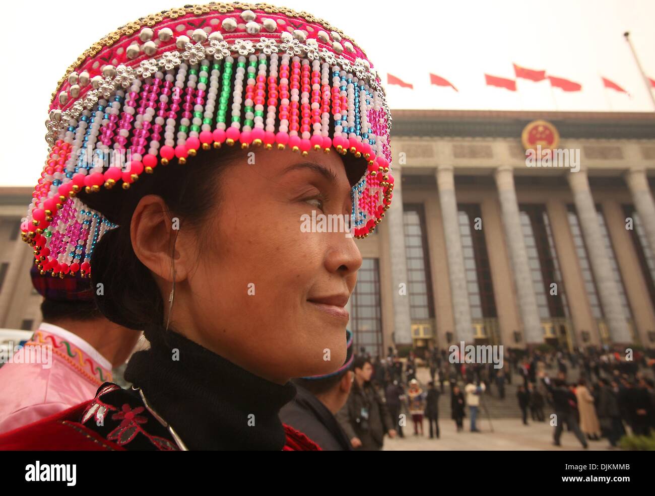Beijing, CHINA, China. 3rd March, 2010. Chinese ethnic minorities ...