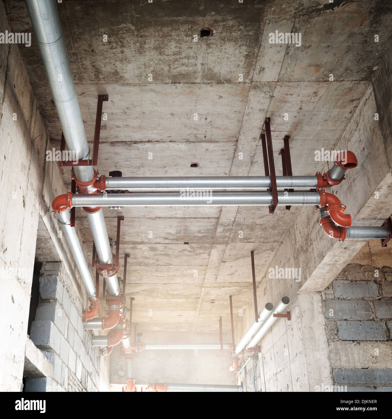 Pipes and valves of heating system Stock Photo Alamy