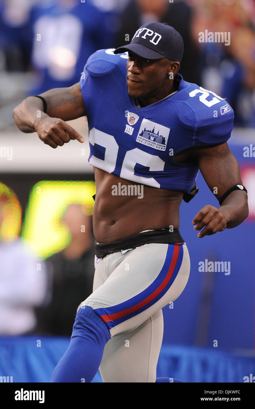 New York Giants safety Antrel Rolle (26) during player introductions before  NFL action between the New York Giants and the Carolina Panthers at New  Meadowlands Stadium in East Rutherford, New Jersey. The