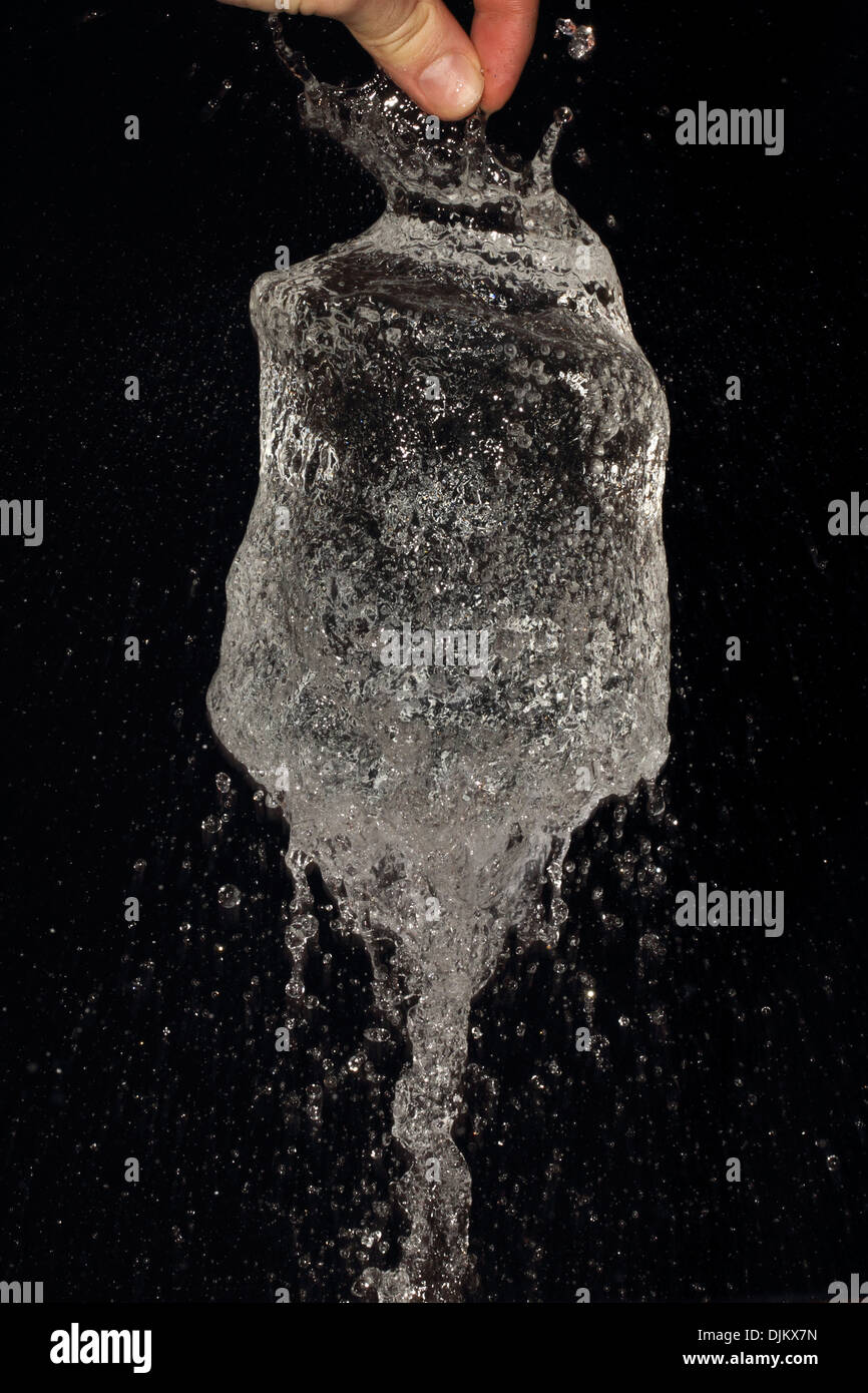 A water balloon exploding Stock Photo Alamy