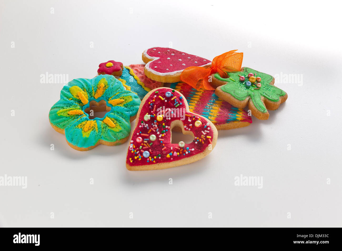 biscuits with sprinkles isolated Stock Photo Alamy