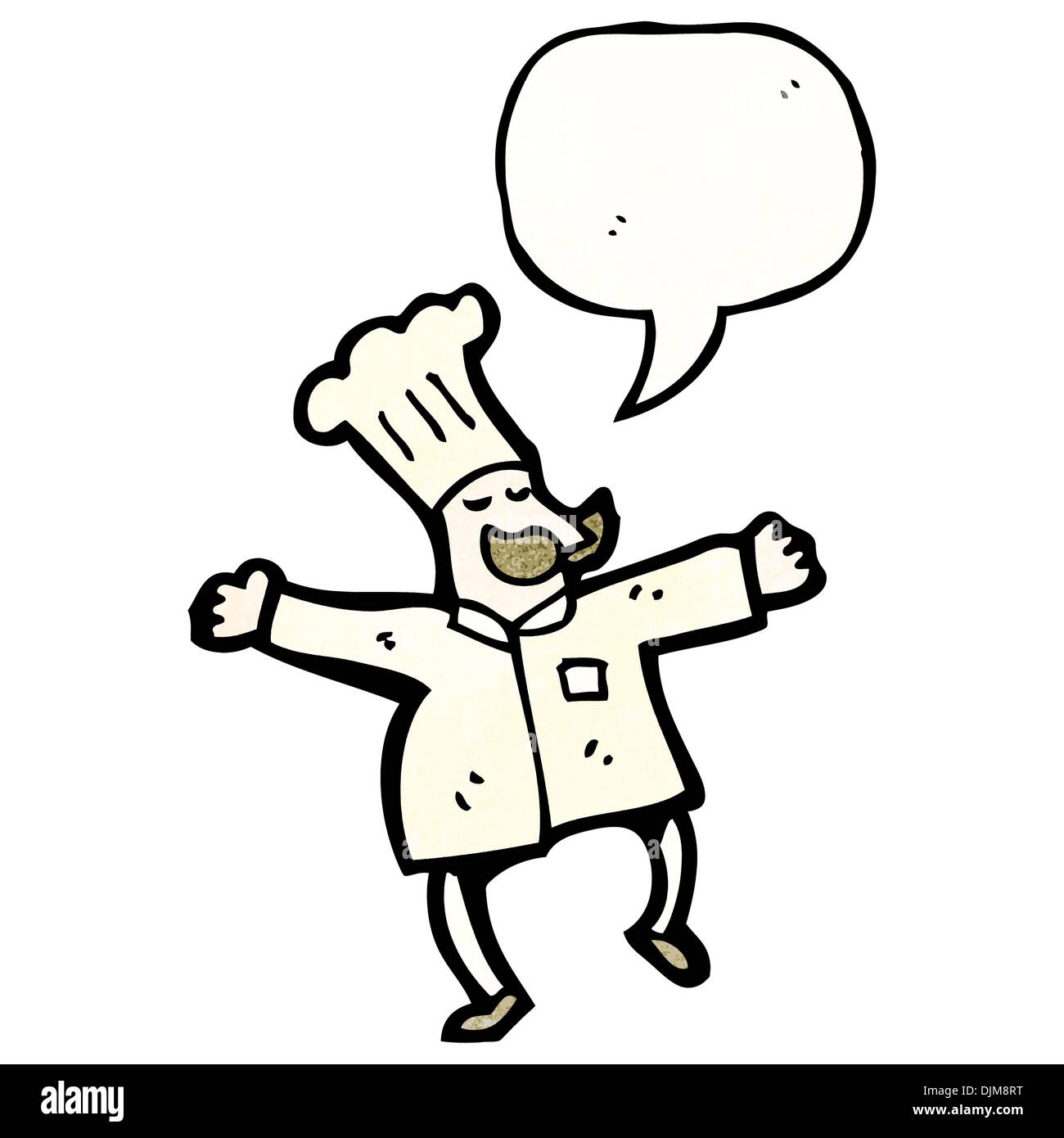 Retro cartoon with texture. Isolated on White. Stock Vector