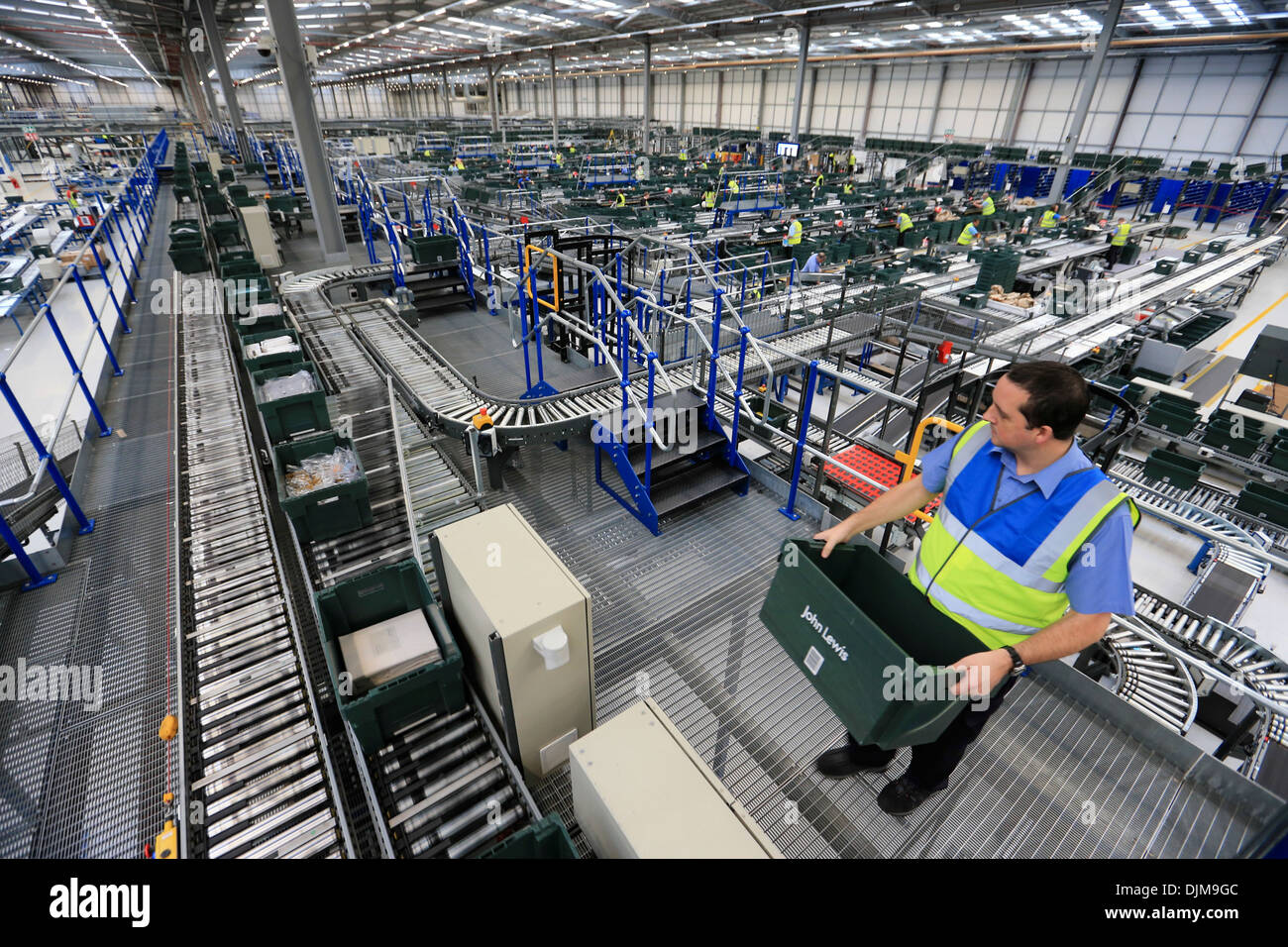 John Lewis distribution centre Milton Keynes December 2013 Stock Photo