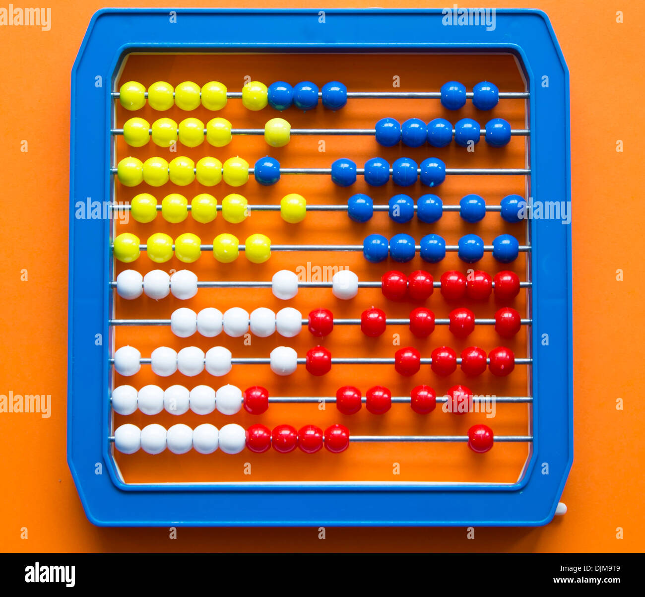 toy abacus with many colorful beads, education concept Stock Photo - Alamy