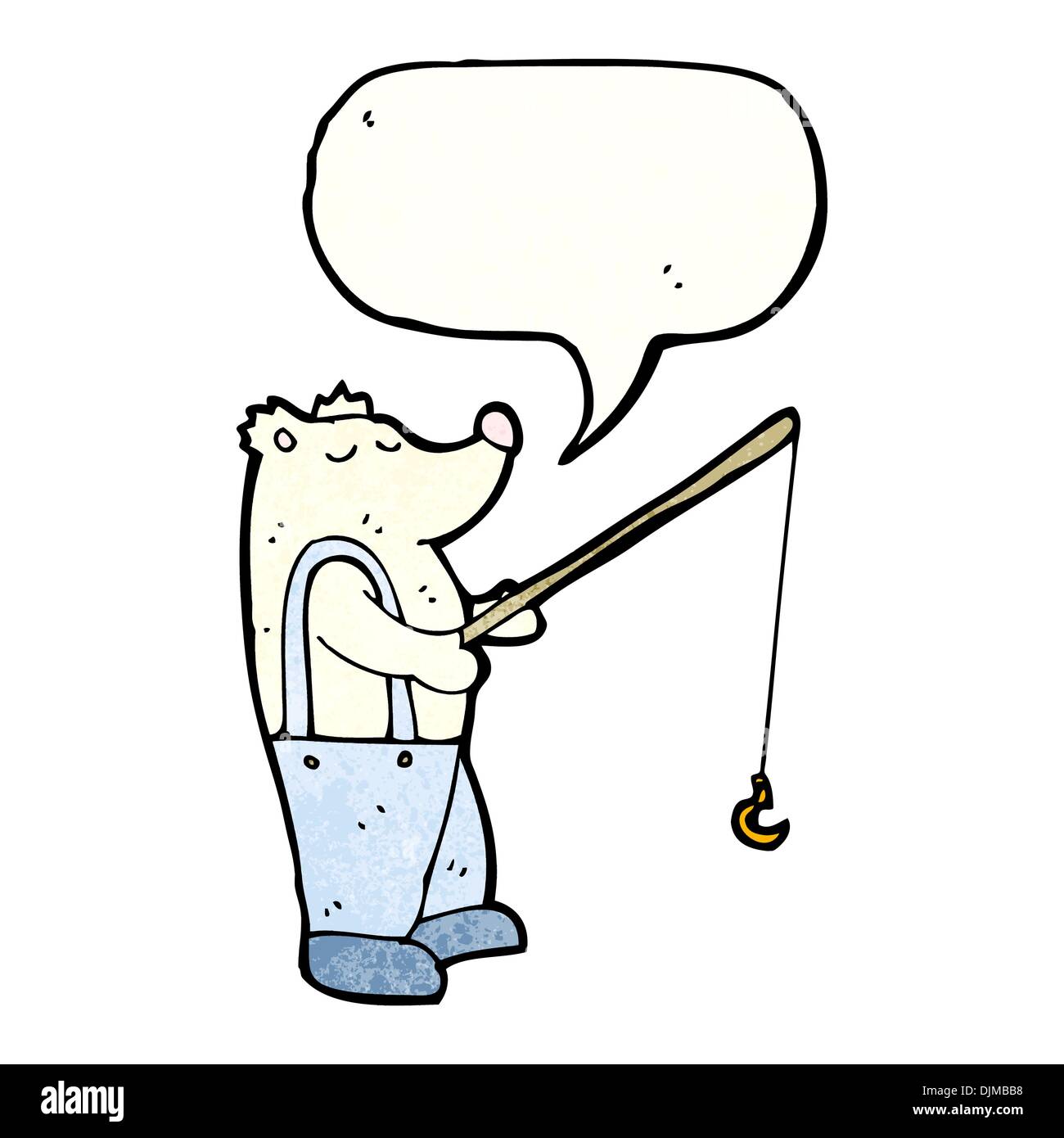 Polar bear at fishing. Hand drawn vector illustration with separate layers  Stock Vector Image & Art - Alamy