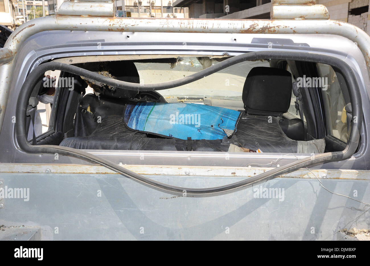 Car bomb explodes in Damascus during a during a demonstration held at