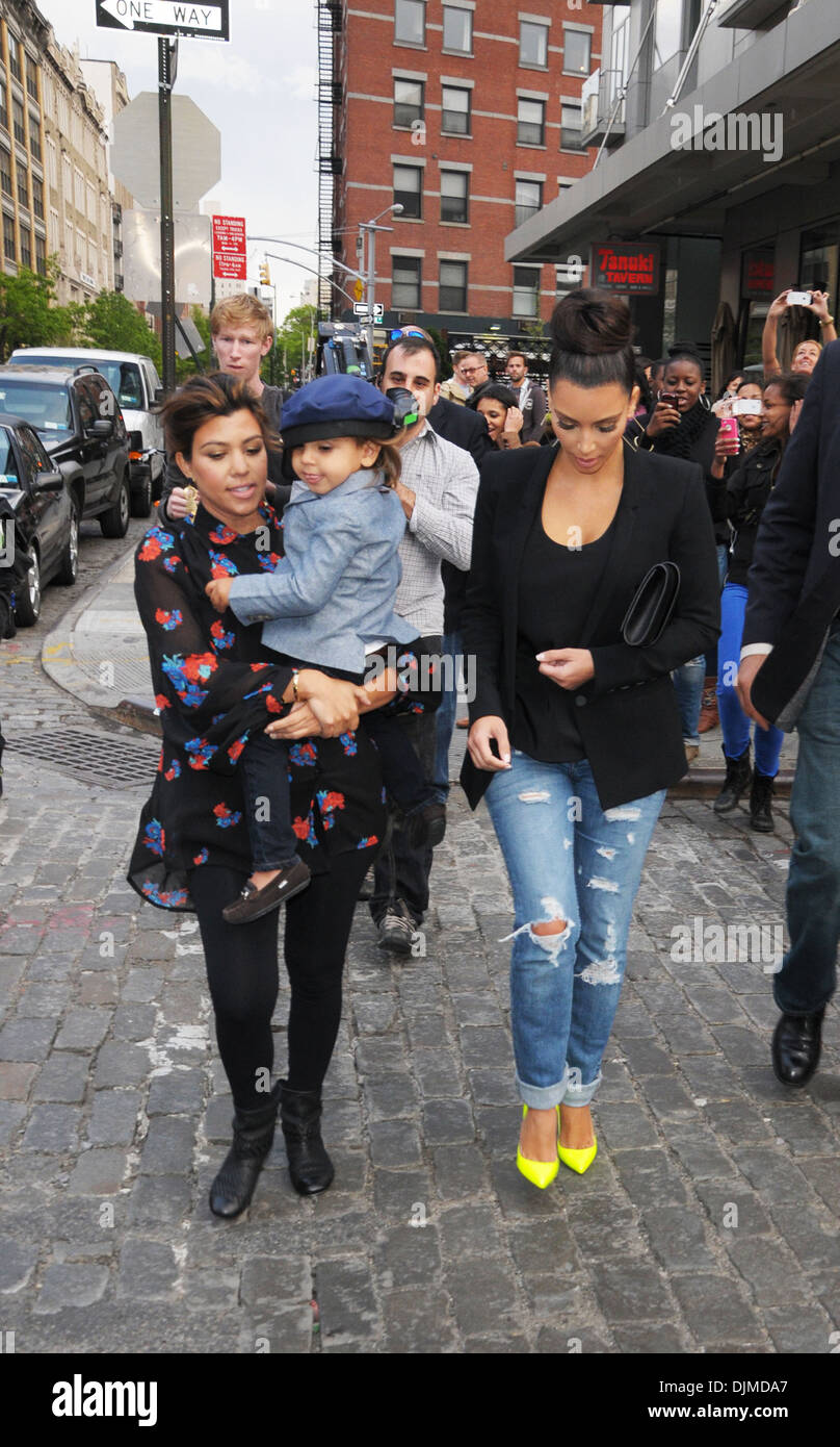 Kim Kardashian Kourtney Kardashian and son Mason spotted with