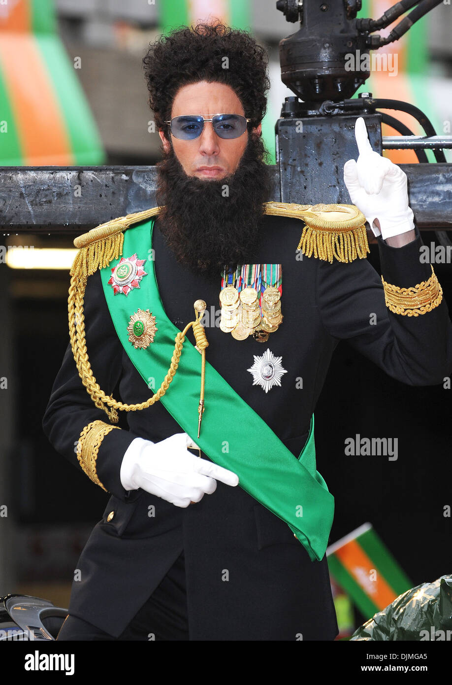 Sacha Baron Cohen dressed as Admiral General Aladeen World premiere of 'The  Dictator' held at Royal Festival Hall - Arrivals Stock Photo - Alamy