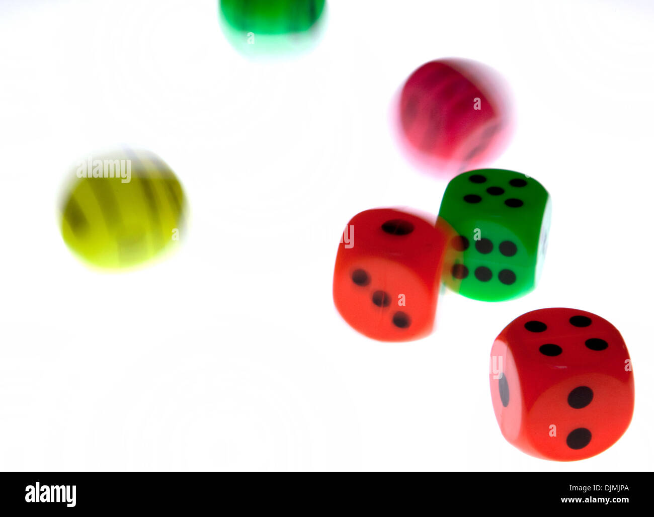 Rolling dice, London Stock Photo Alamy