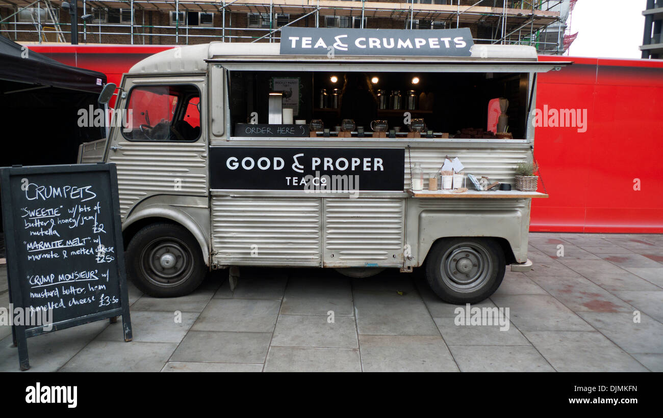 Citroen street food van Good & Proper Tea & Crumpets at Kings Cross