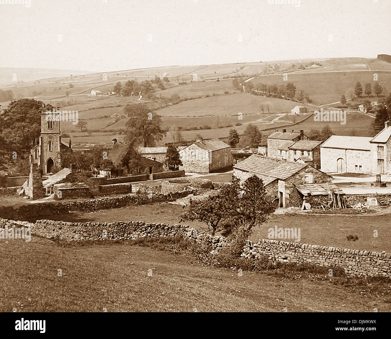 Ramsgill Nidderdale Victorian period Stock Photo