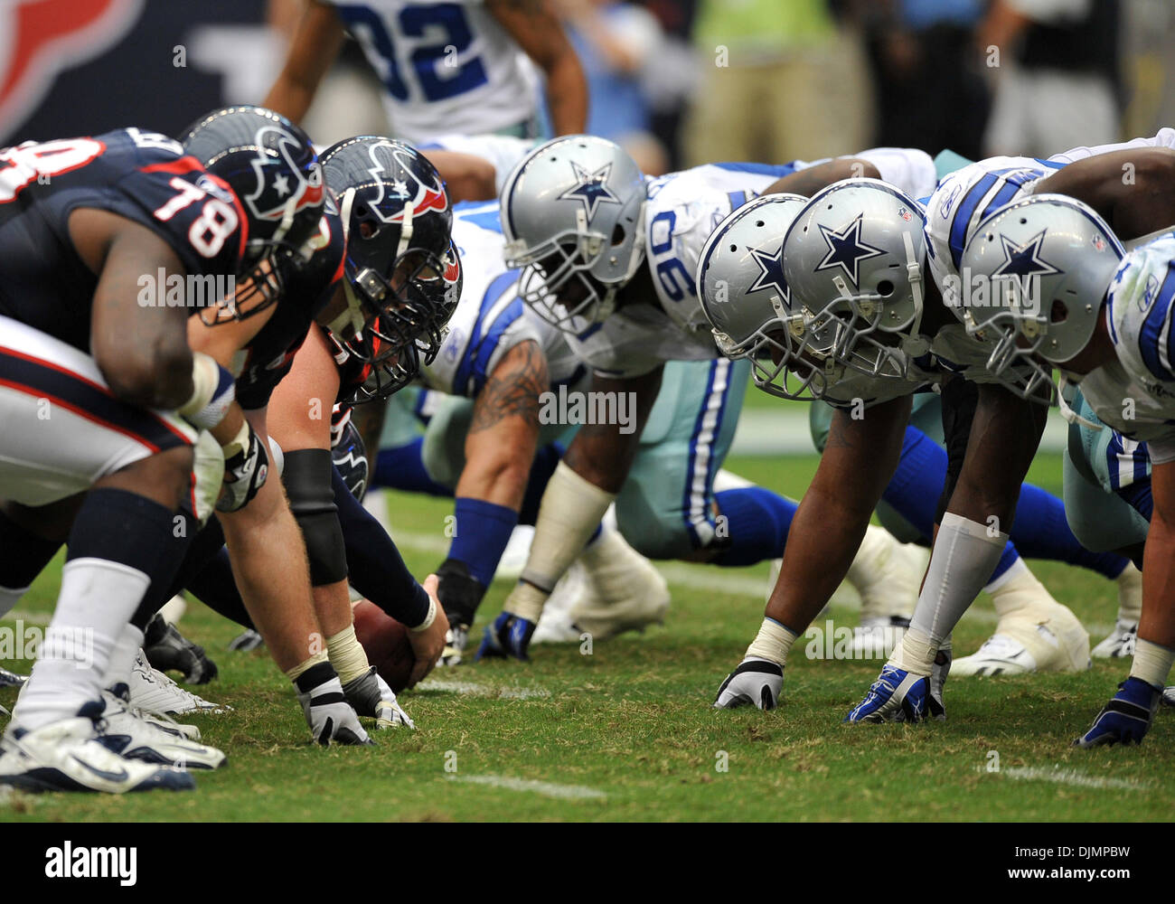 Sept. 26, 2010 - Houston, TX, USA - 26 September 2010: The game between the Dallas Cowboys and the Houston Texans at Reliant Stadium in Houston, Texas. Cowboys wins against the Texans 27-13. (Credit Image: © Patrick Green/Southcreek Global/ZUMApress.com) Stock Photo