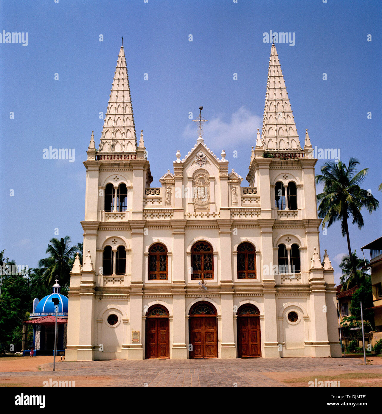 Santa Cruz Basilica in Fort Kochi Cochin in Kerala in South India in Asia. Christian Christianity Religion Religious Church Architecture Travel Stock Photo