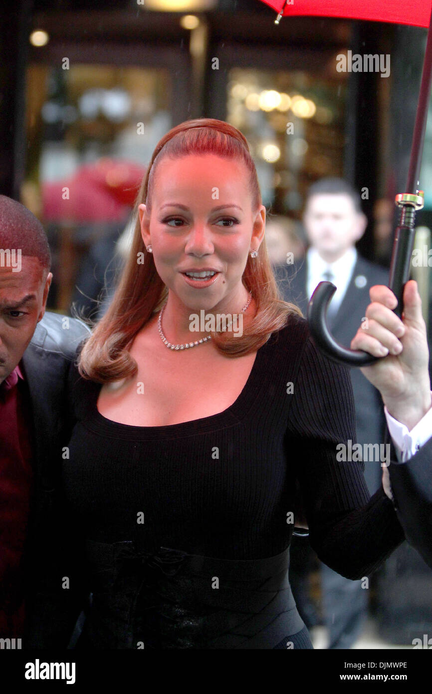 Mariah Carey is seen departing from the Plaza Athenee Hotel Paris