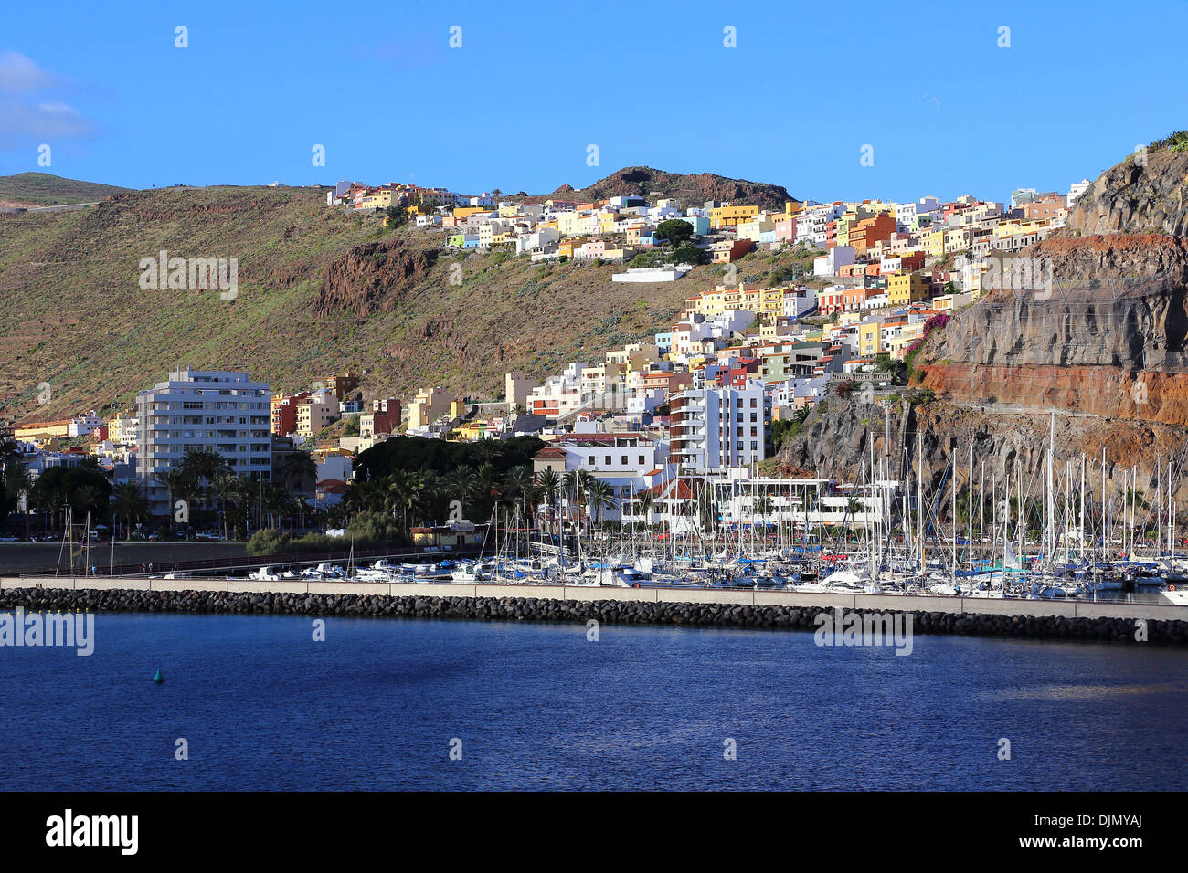 San Sebastian harbour,  La Gomera, Canary Island, Spain Stock Photo