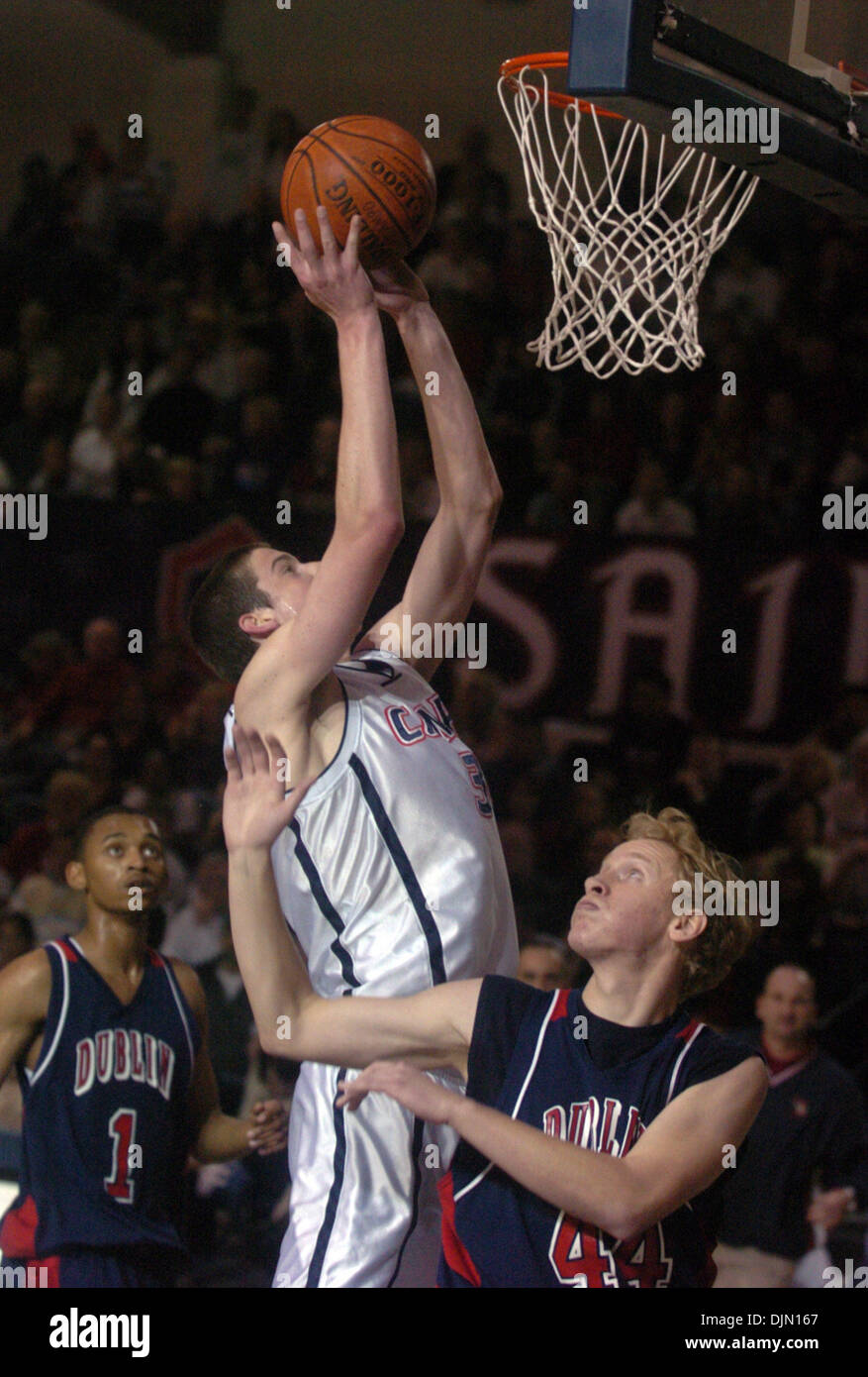 Dublin's #44 Garrett Bettis can't stop Campolindo's Jack Trotter from ...