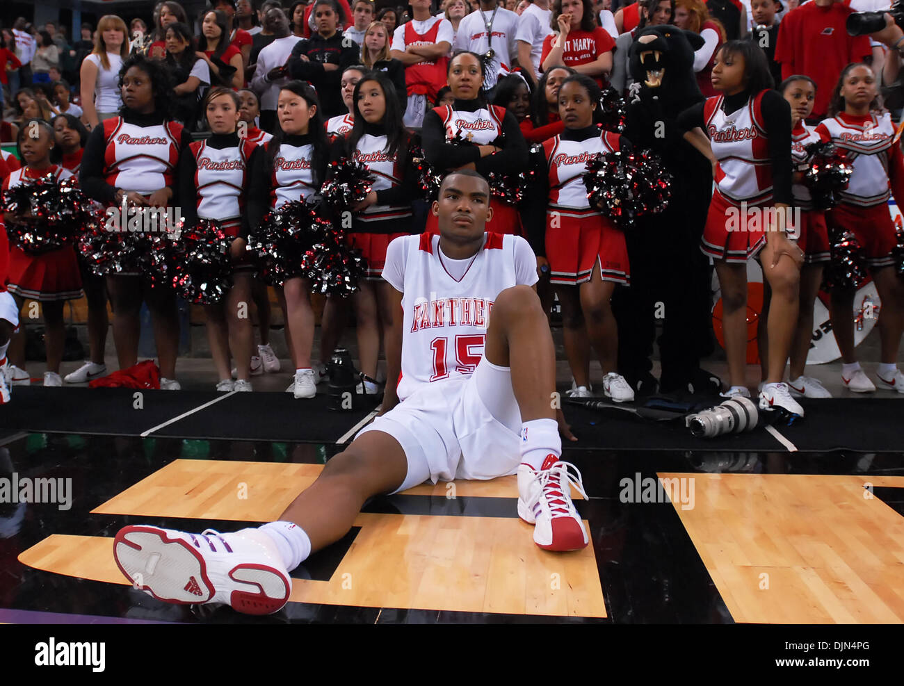 St. Mary's College's Chris Brew, 15, sits and watches as Campbell Hall