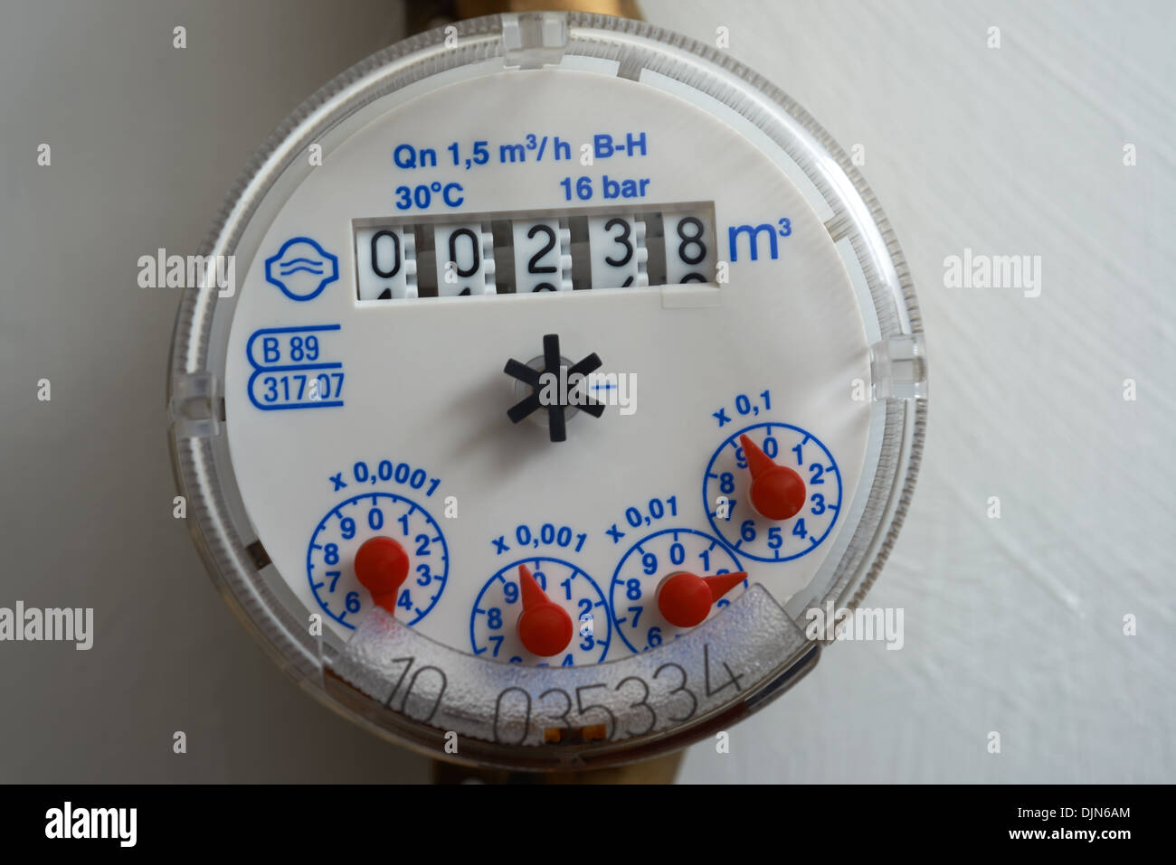 Domestic water meter Stock Photo