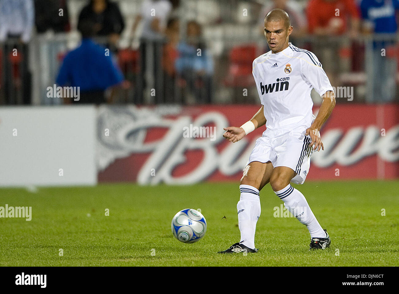 Real Madrid defender Kepler Laveran Lima Ferreira (Pepe) #3 in action during a FIFA international friendly soccer match between Real Madrid and Toronto FC at BMO Field in Toronto..Real Madrid won 5-1. (Credit Image: © Nick Turchiaro/Southcreek Global/ZUMApress.com) Stock Photo