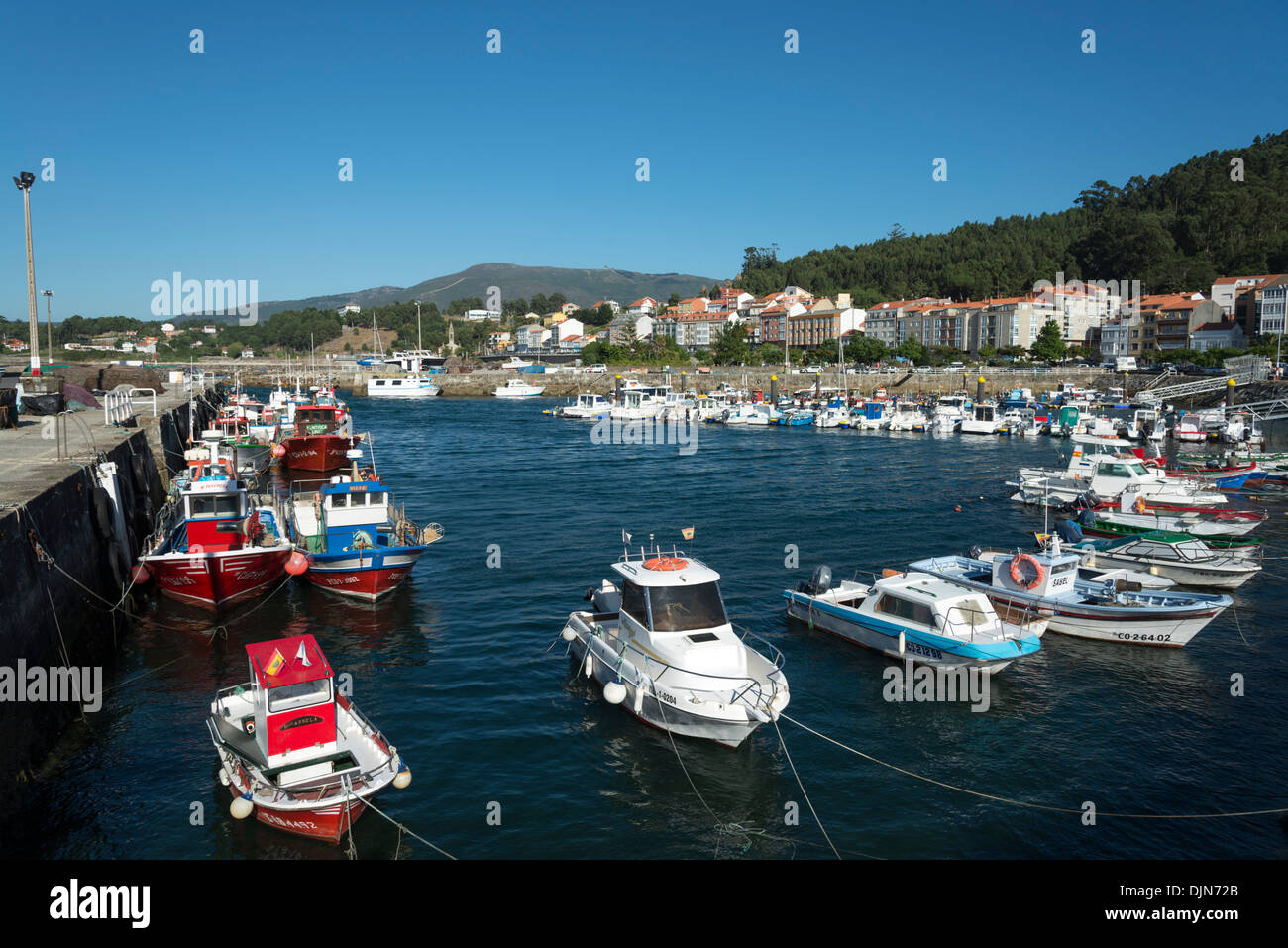 The harbour at Porto do Son, Galicia, Spain Stock Photo