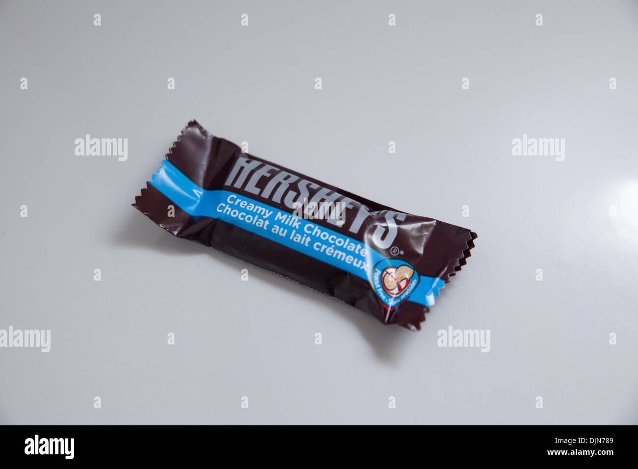 Small Hershey chocolate candy bar for Halloween Stock Photo