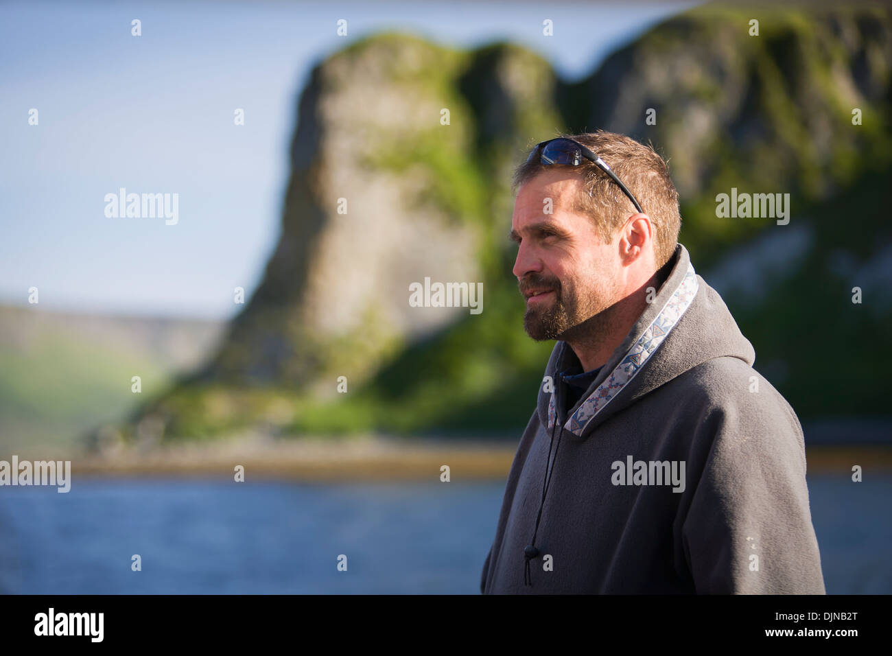 Portrait Of Buck Laukitis On The Water Near His Family's Fish Camp And
