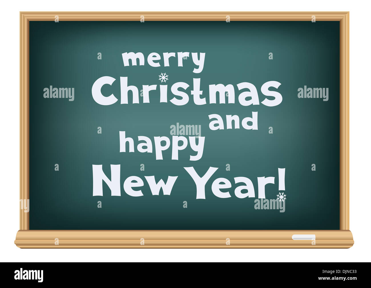 Text message on the school blackboard that represent the holidays Stock Photo
