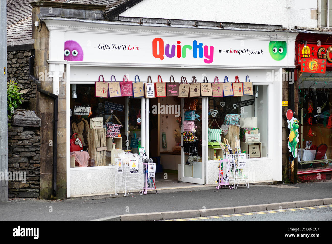The Quirky Gift Shop On Lake Road In Bowness On Windermere The Lake District Cumbria England Uk Stock Photo Alamy