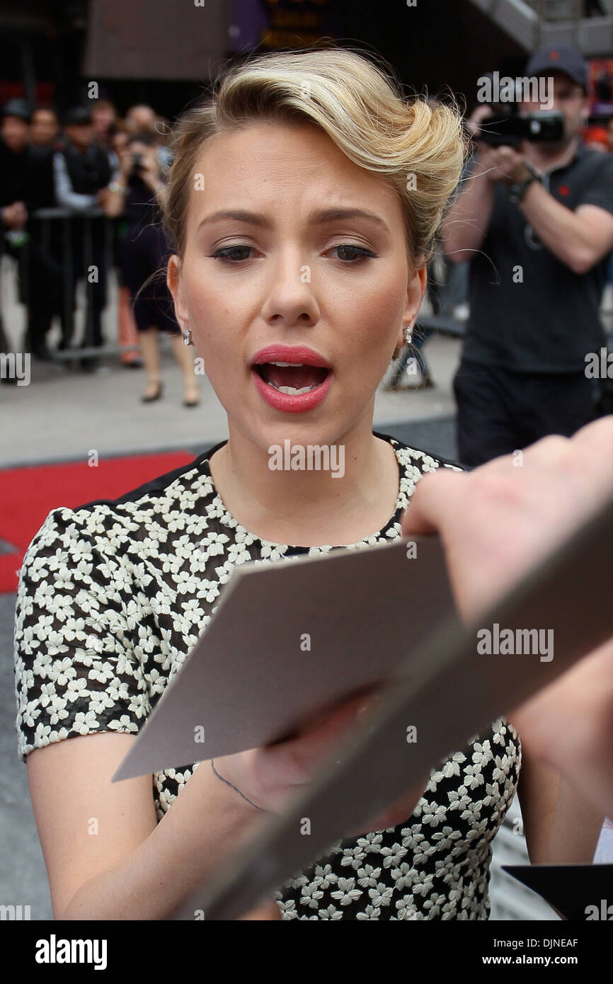 Actress Scarlett Johansson is honored with a star on Hollywood Walk Of Fame Hollywood California - 02.05.12 Stock Photo