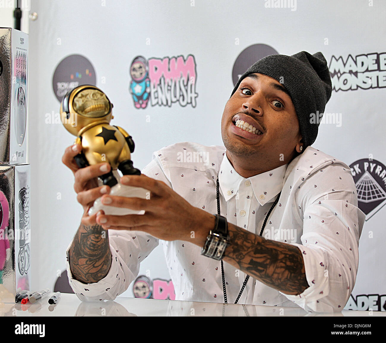 Ron English X Chris Brown Dum English Grin Golden Astronaut