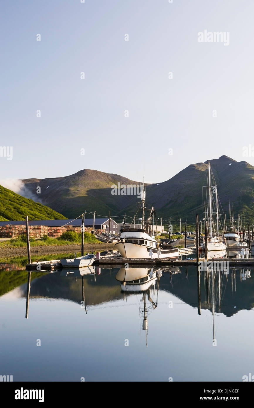 Sunrise On The Commercial Fishing Boats In The King Cove Harbor, King