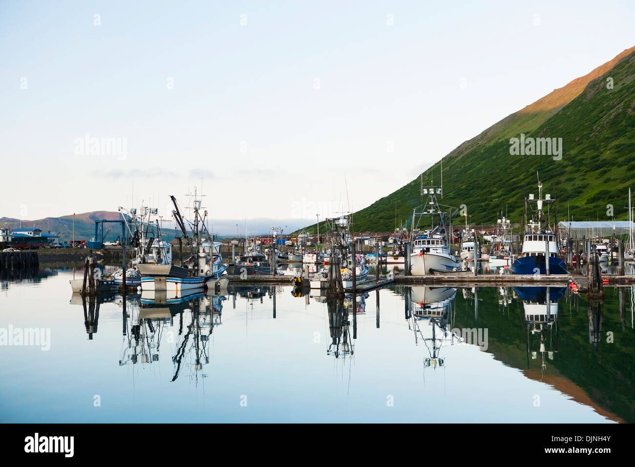 Commercial Fishing Boats Moored In The King Cove Harbor, King Cove Stock Photo 63169371 Alamy