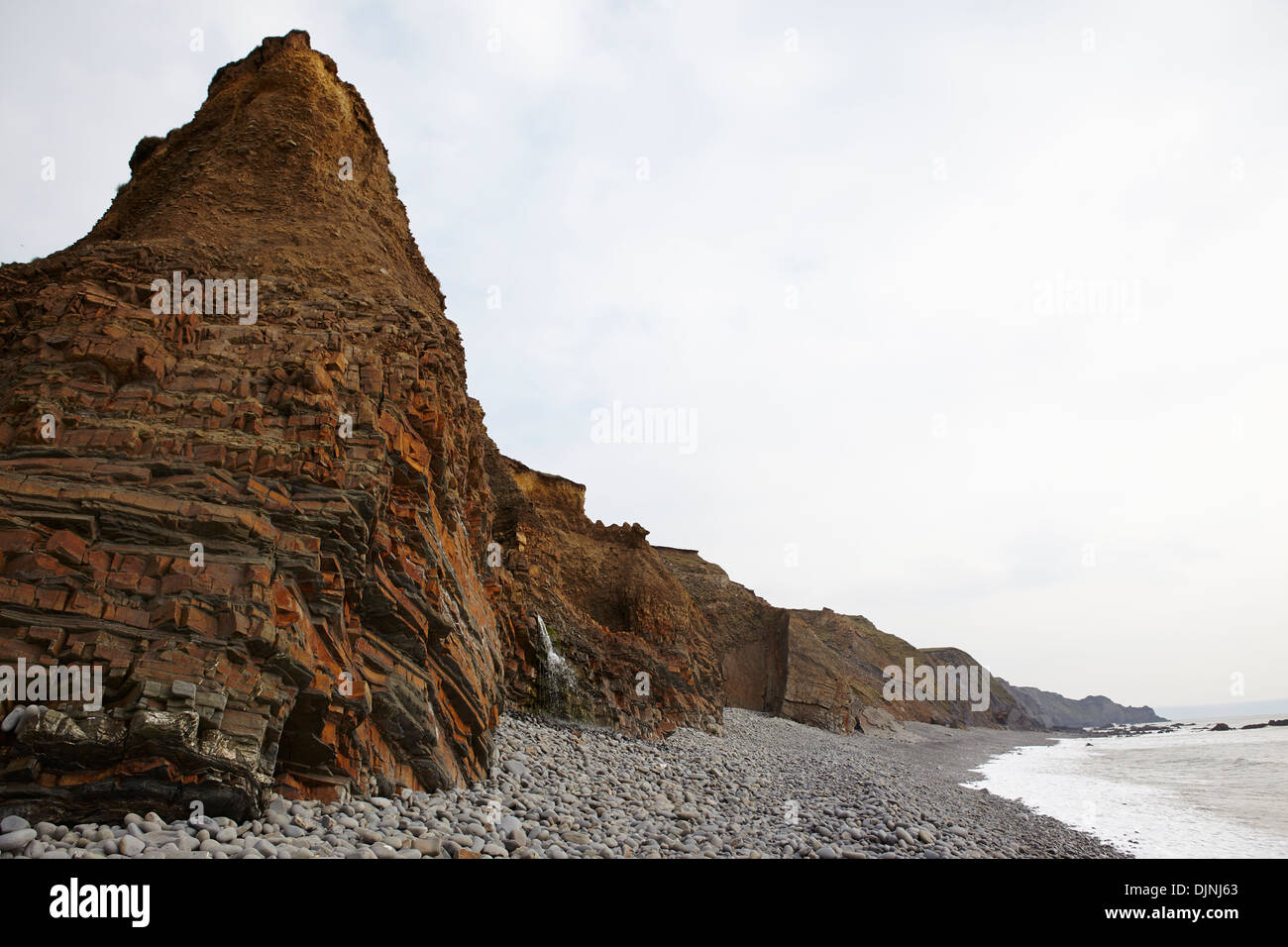 stratum rock layers devon coast Stock Photo
