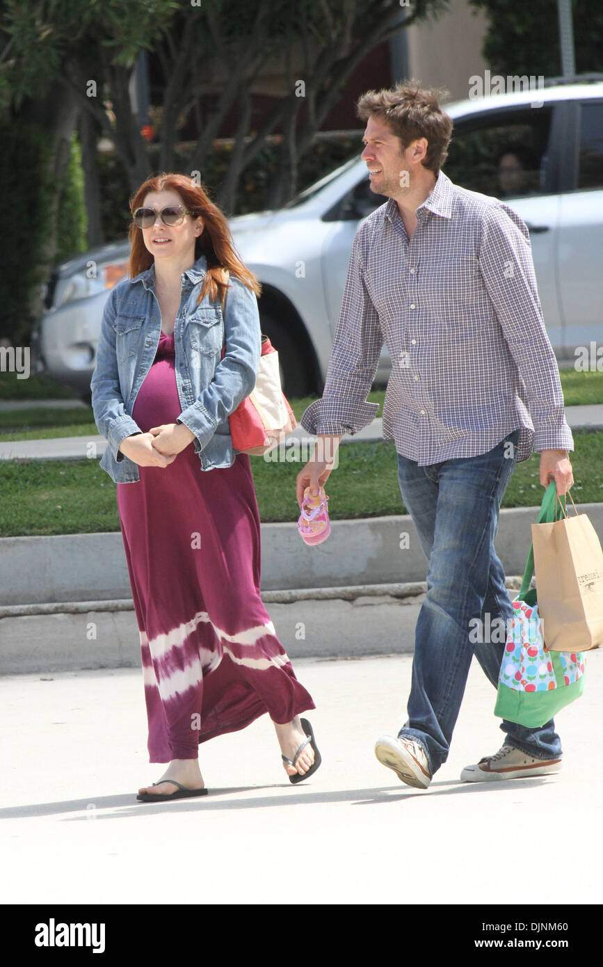 Pregnant Alyson Hannigan seen at park with husband Alexis Denisof and(02)