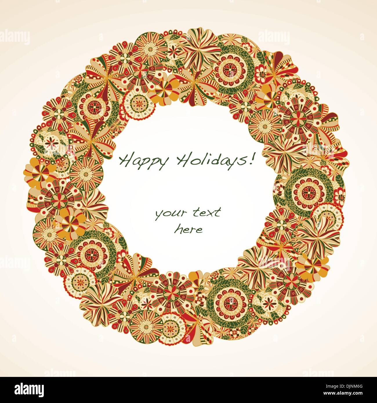 Hand made bouquet flowers Stock Vector Images - Alamy