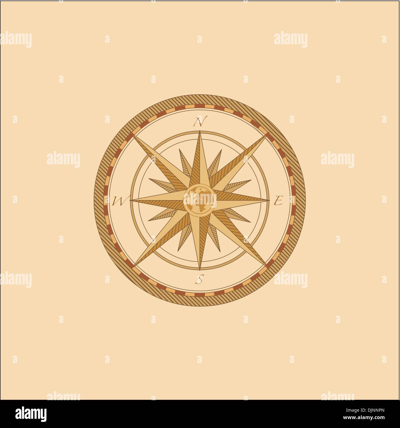 Vector Compass. Great for any 'direction' you want to go...    . Vector illustration. Stock Vector